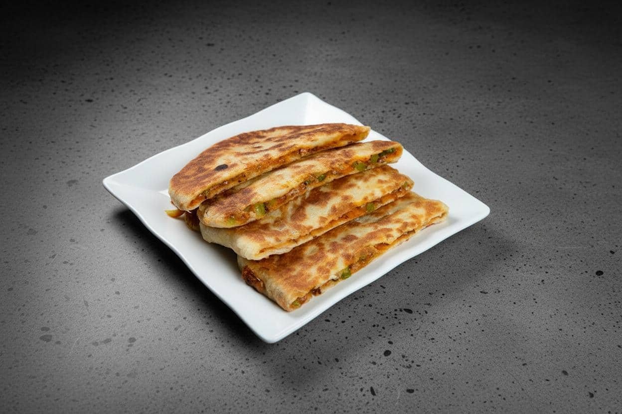 Cheese Stuffed Tawa Paratha With Sauce - Desi Meals Hub Bengaluru