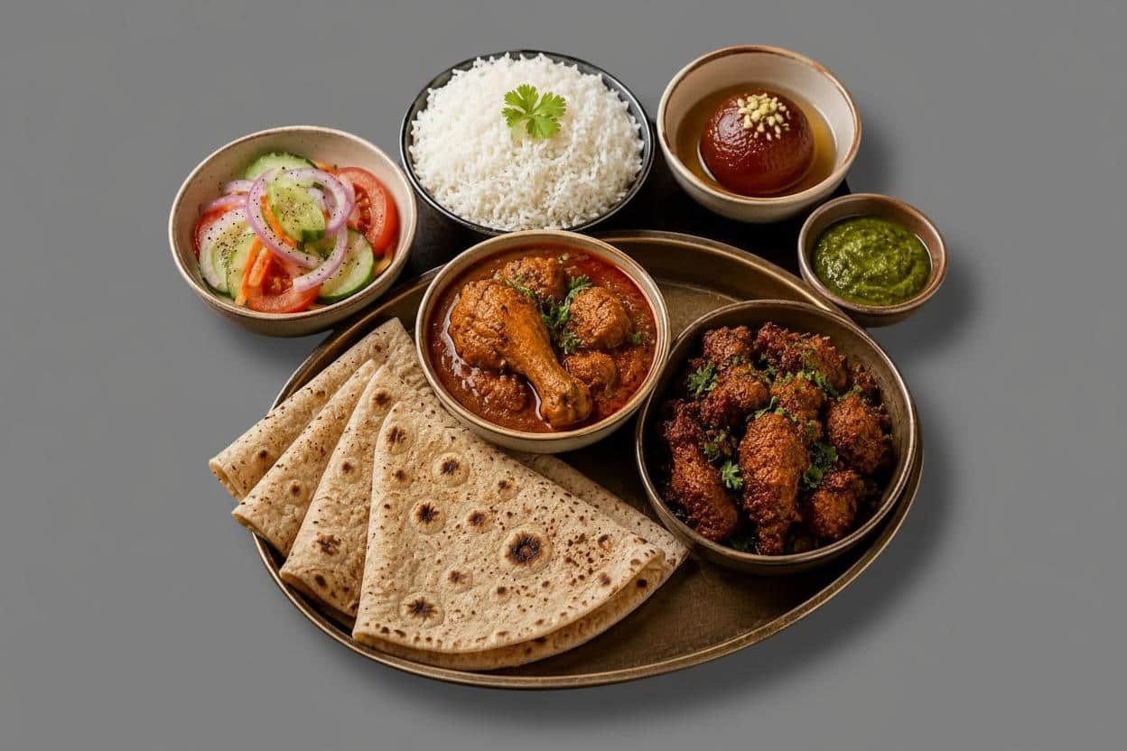 Chicken Full Thali - Desi Meals Hub Bengaluru