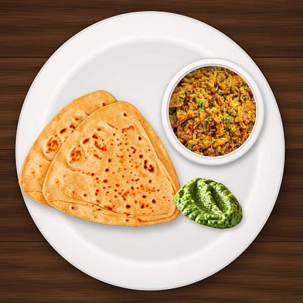 Double Egg Bhurji Tikona Paratha - Desi Meals Hub Bengaluru