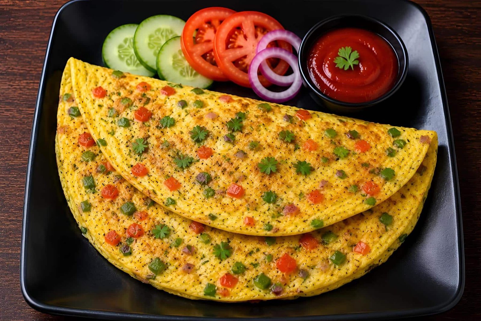 Double Egg Veggie Omelette - Desi Meals Hub Bengaluru