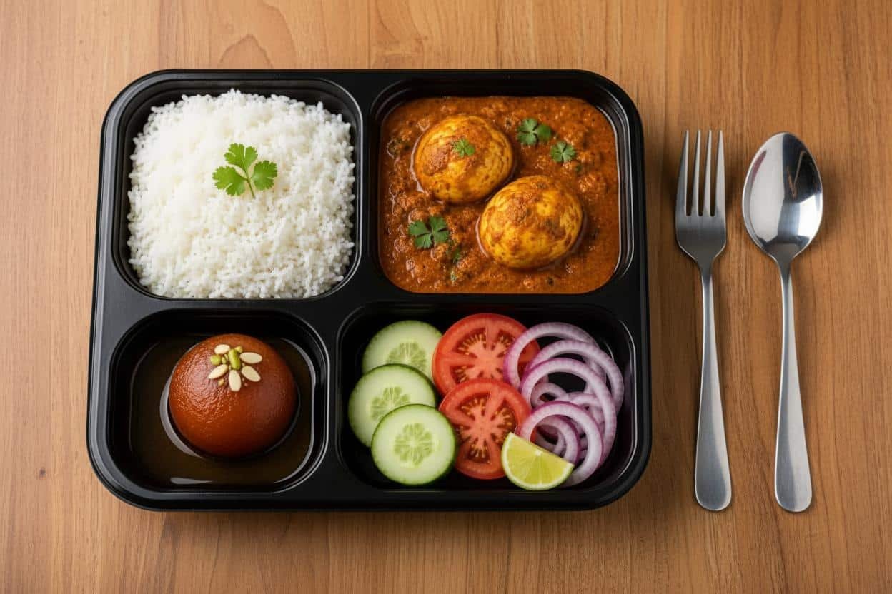 Egg Curry Rice - Desi Meals Hub Bengaluru